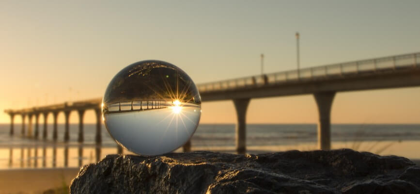 Prediction ball at the beach
